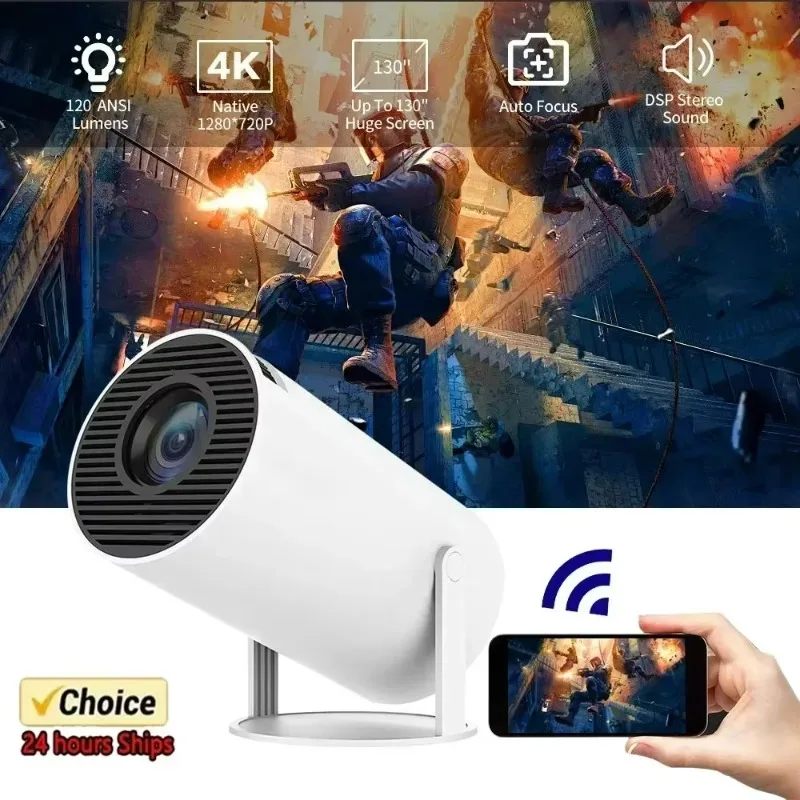 Projetor ao ar livre Pro Home Cinema, Android 11, Dual WiFi 6, 260ANSI Allwinner H713, BT5.0, 1080p, 1280*720P, 4K