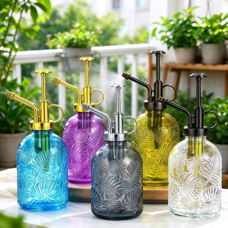Household gardening watering and spraying tools360mlLarge-capacity, tall glass maple leaf hand-held sprayer
