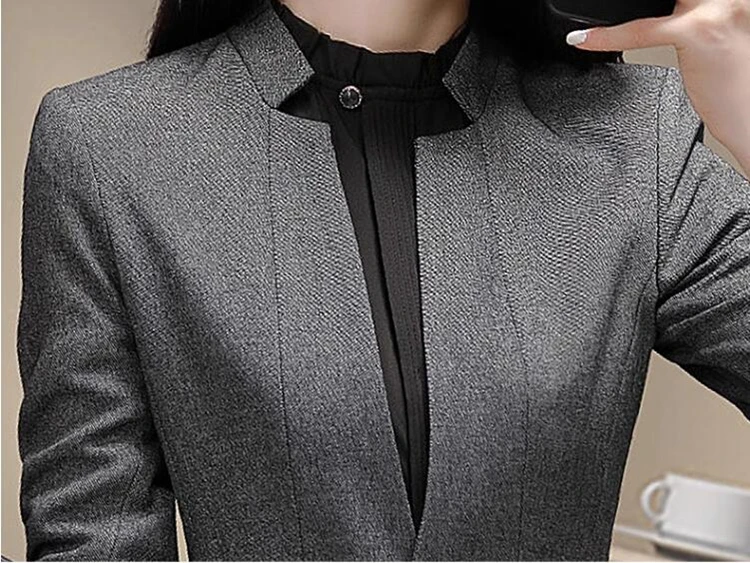 new spring autumn office lady Fashion casual plus size brand female women girls shirt coat pants sets suits clothing