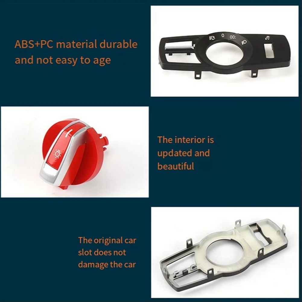 DGR-eCar ヘッドライトスイッチカバー ヘッドライト調整パネル BMW 5 シリーズ 7 シリーズ用 61319192744   内装変更、