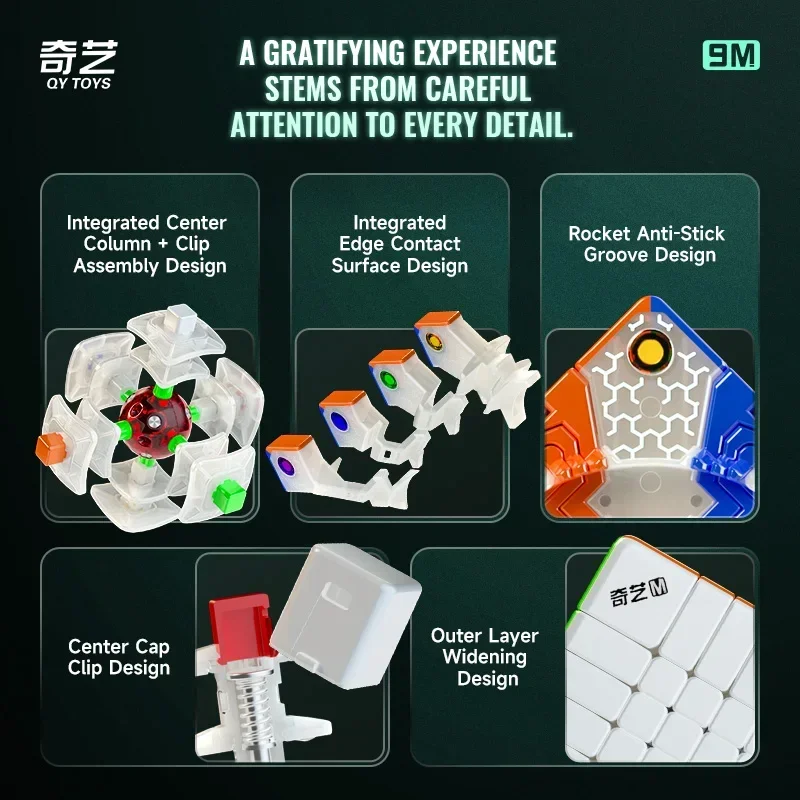 [ECube] QiYi 9X9 M Core Magnetico Cubo di Velocità Magica Professionale Agitarsi Giocattoli Qiyi 9M Cubo Magico Puzzle