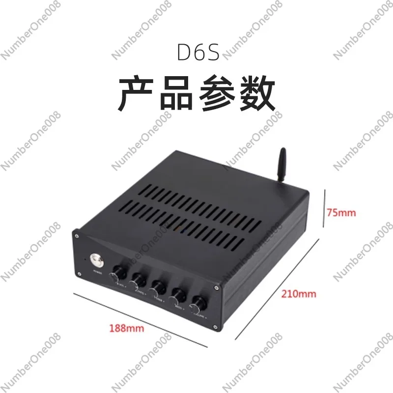 D6S Dual Core TPA3255 2.1 Channel High Power Digital HiFi Amplifier Bluetooth 5.4 Independent Decoding Built In Power Supply