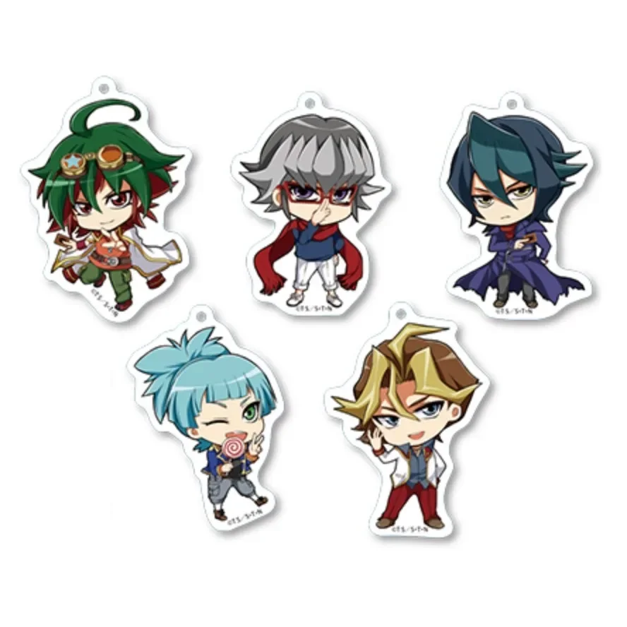 Game Yu-Gi-Oh! ARC-V Keychain Doll Anime YuGiOh Yuzu Hiragi Yuya Sakaki Reiji Akaba Acrylic Keyring Pendant for Gift