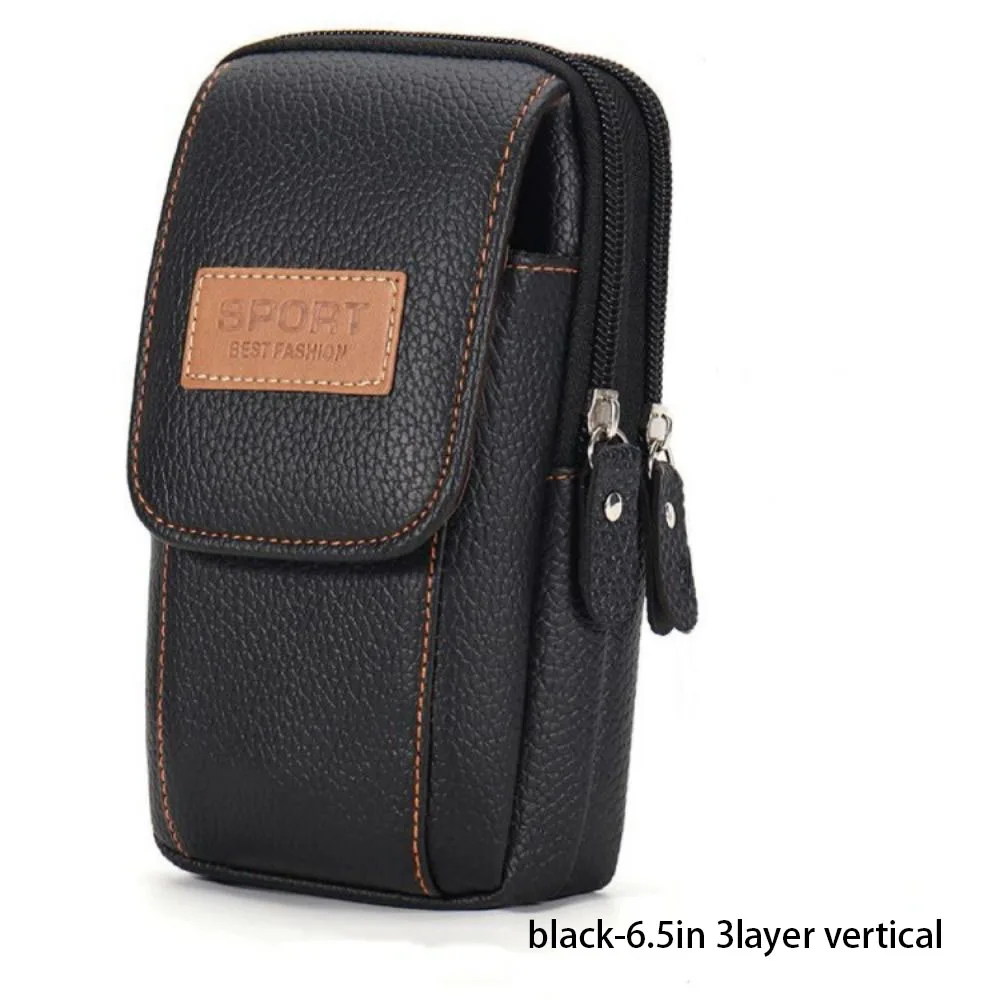 6.5/7inch Mobile Phone Pouch Holster Large Capacity Magnetic Buckle Phone Belt Clip Holster Waterproof with Carabiner