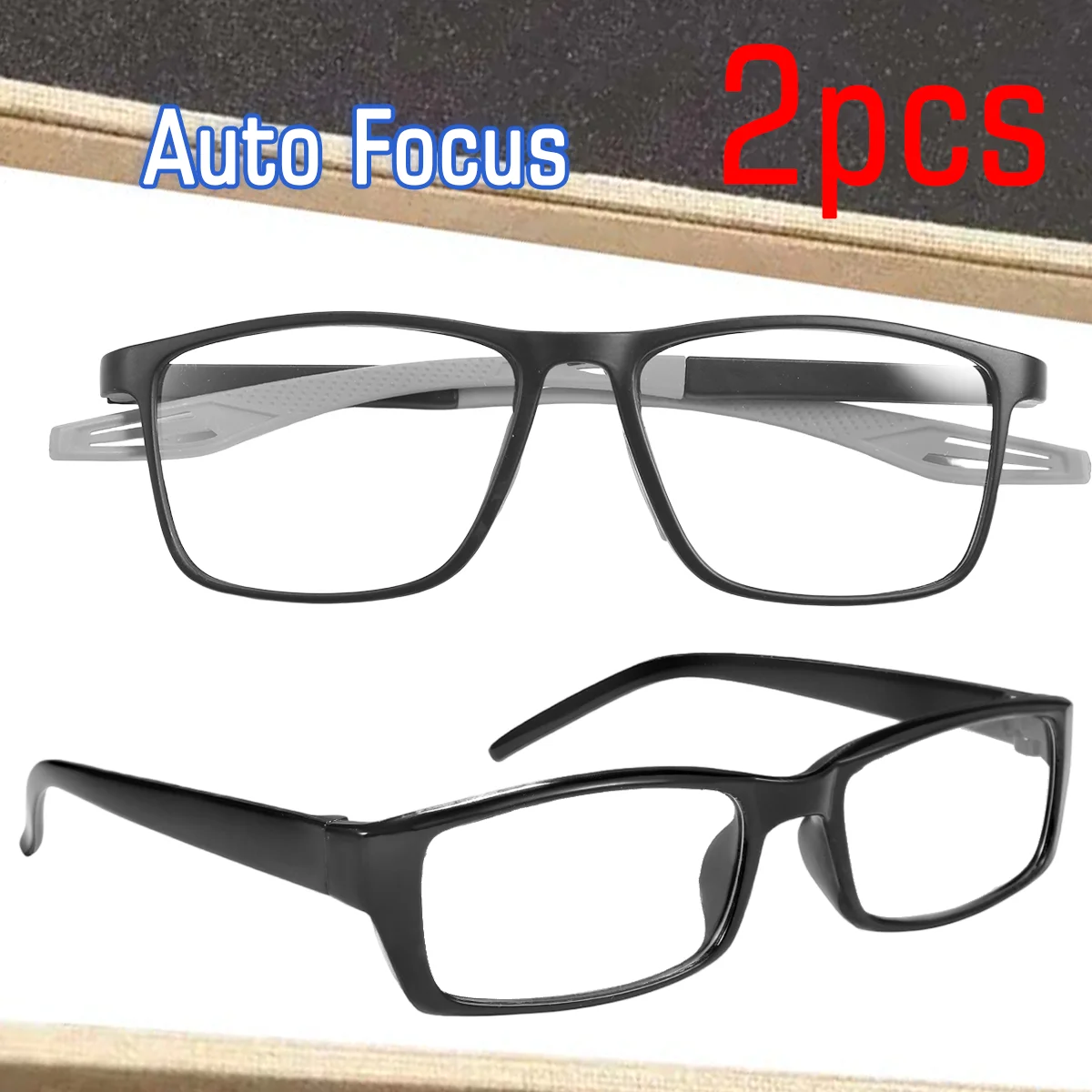 Autofokus Anti-Blaulicht-Lesebrille Intelligente Anti-Blaulicht-Brille mit Automatischem Zoom Ultraleichte Augenschutzbrille Paerde