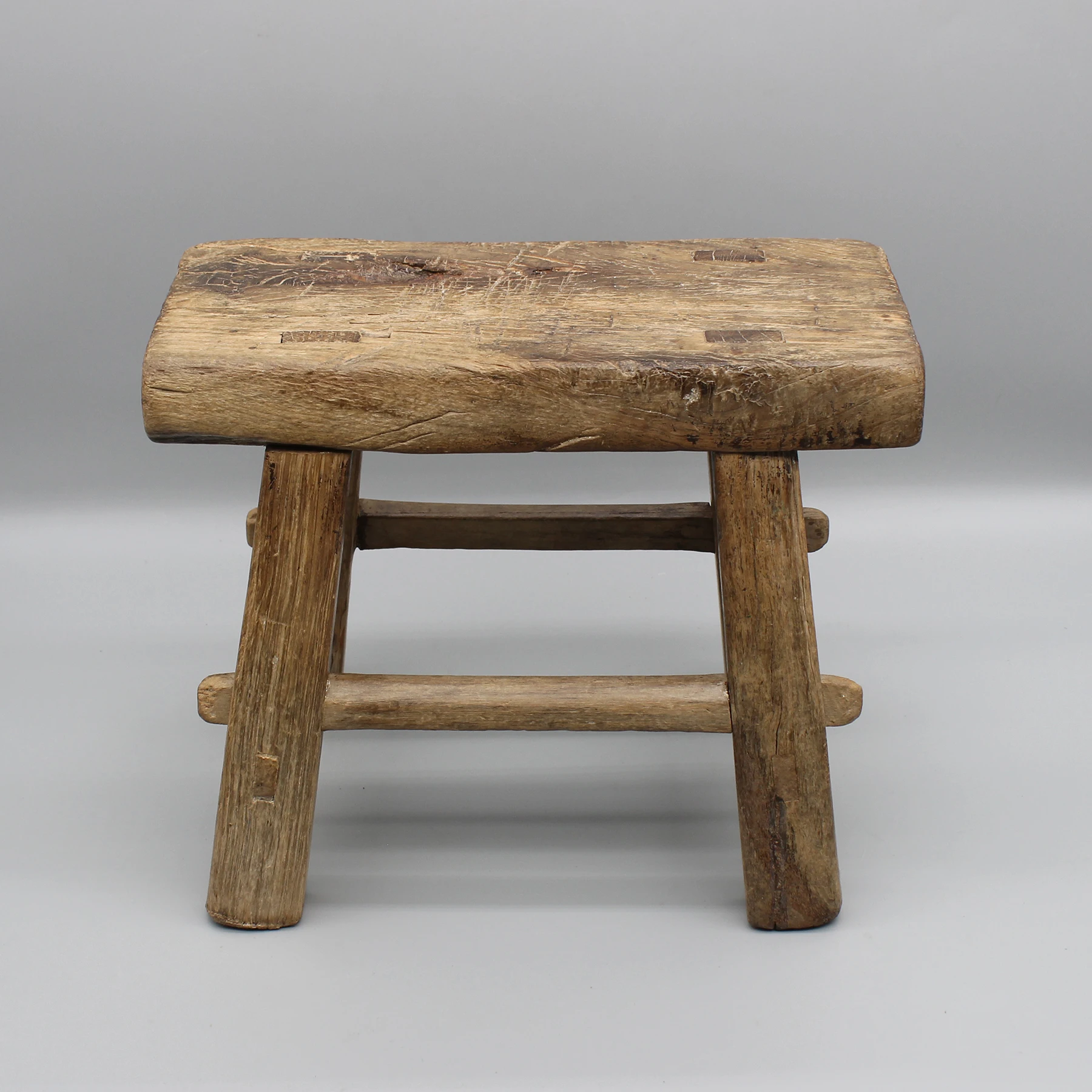 Old Chinese Kitchen Stool, Mortise and Tenon Jointed Stool, Small Functional Table, Kids Chair