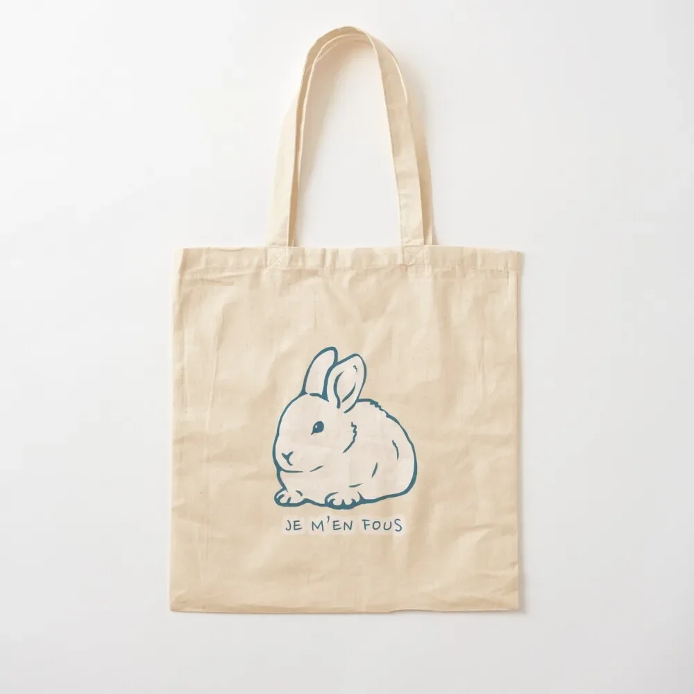 

je m'en fous (I don't care) rabbit Tote Bag tote custom Large bags for women the