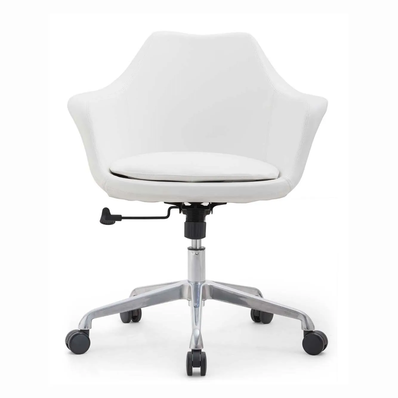 for Hotel Guest Room Chair Mold Foam Leisure Office Chairs Swivel Dining Leather Chair for Home Office Dorm Living Room Study