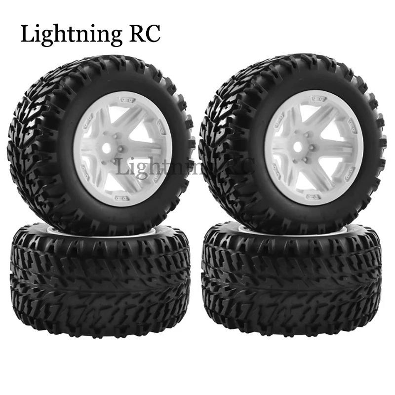 

1/16 MJX Hyper Go H16 16207 16208 16209 16210 4pcs 104mm Rubber Wheel Tire Tyre 12mm Hex 1:16 RC Car Upgrade Parts