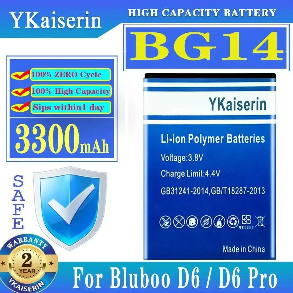 

3300mAh Long-Lasting BG14 For Bluboo D6 Pro D6Pro Mobile Phone Battery Reliable Power