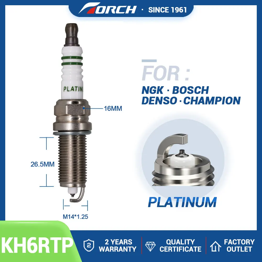 

Высококачественная китайская оригинальная платиновая Свеча зажигания KH6RTP компоненты двигателя автомобильного резистора свечи зажигания