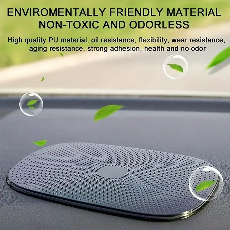 

Universal Non-Slip Car Dashboard Mat, Premium PU Nano & Silicone, Heat-Resistant Adhesive Anti-Slide Pad for Phone/GPS Holder