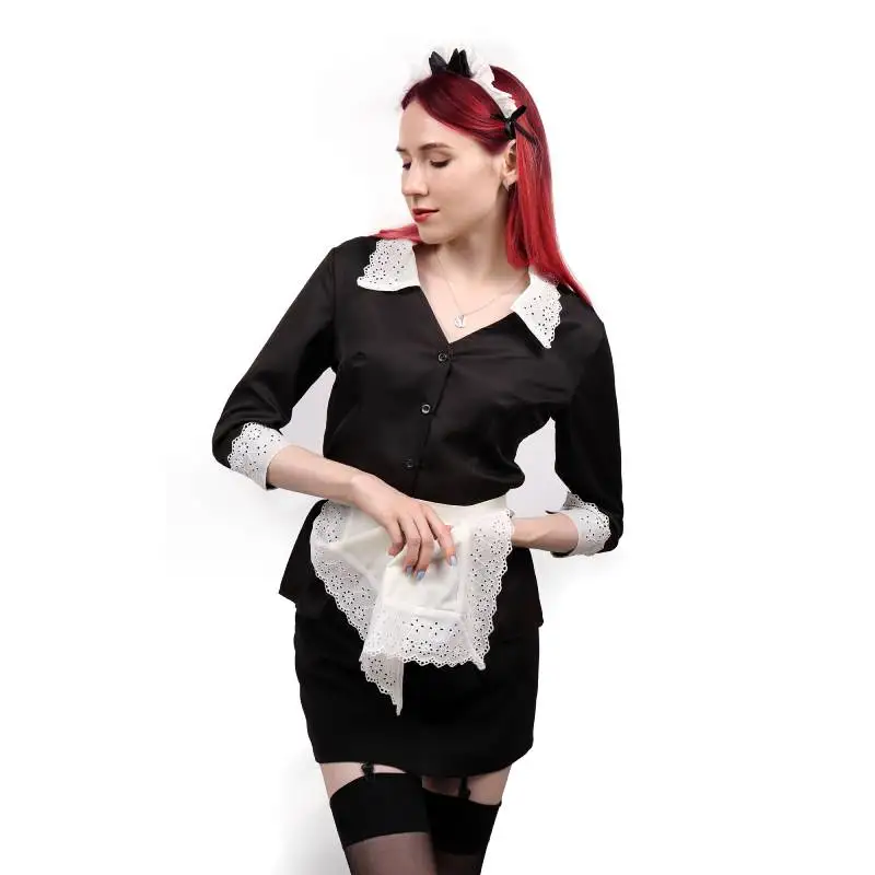 WENAM متوفر في المخزون أزياء الهالوين Moira O'Hara الأمريكية التأثيرية لقصة الرعب فستان خادمة مثير للنساء مع زي النادل المئزر