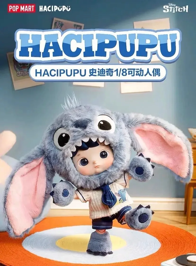 

POPMART HACIPUPU Series Stitch 1/8 Joint Movable Action Figure Penguin Anime Doll Captain Bear Model Kawaii Anime Action Gifts