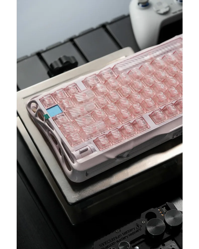 Keycap PC material Original light transmission 119 keys Pink suitable for Wooting and other mechanical keyboards