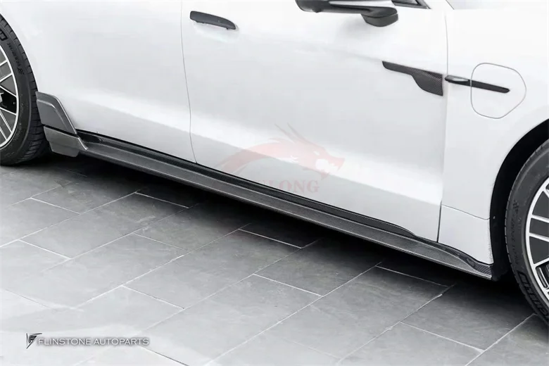 Techa Style Carbon Fiber Body Kit for Porsche for Taycan New Condition Front Lip Side Skirt Rear Diffuser & Spoiler Bumper Type