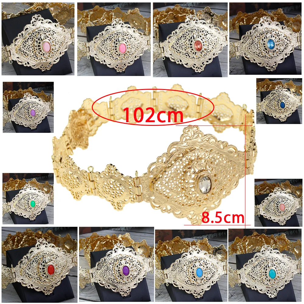 Sunspicems Algeira Marruecos cinturón cadena de cintura mujeres colores especiales caftán cinturón Color dorado joyería del cuerpo novia vestido de