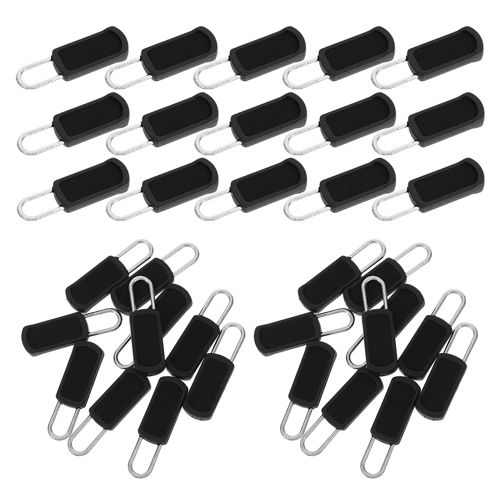 

50pcs Metal Zipper Puller Heavy Duty Detachable Replacement For Luggage Coats Backpacks Jackets Tents Bags Suitcase Zip Slider