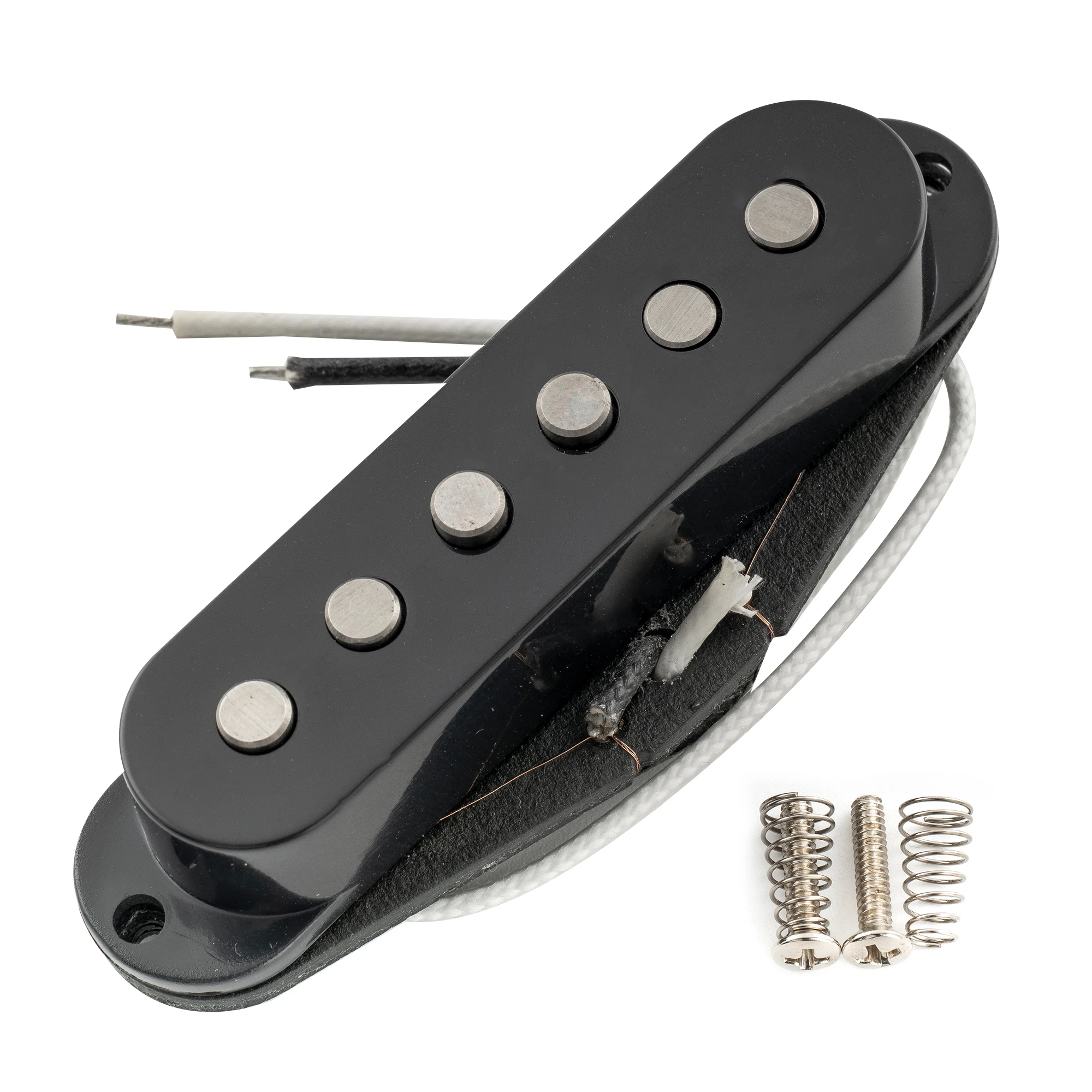 Artec SSA-12 Vintage Style Staggered Alnico 5 Magnet Single Coil Neck Middle Bridge Pickup for ST Style Electric Guitar