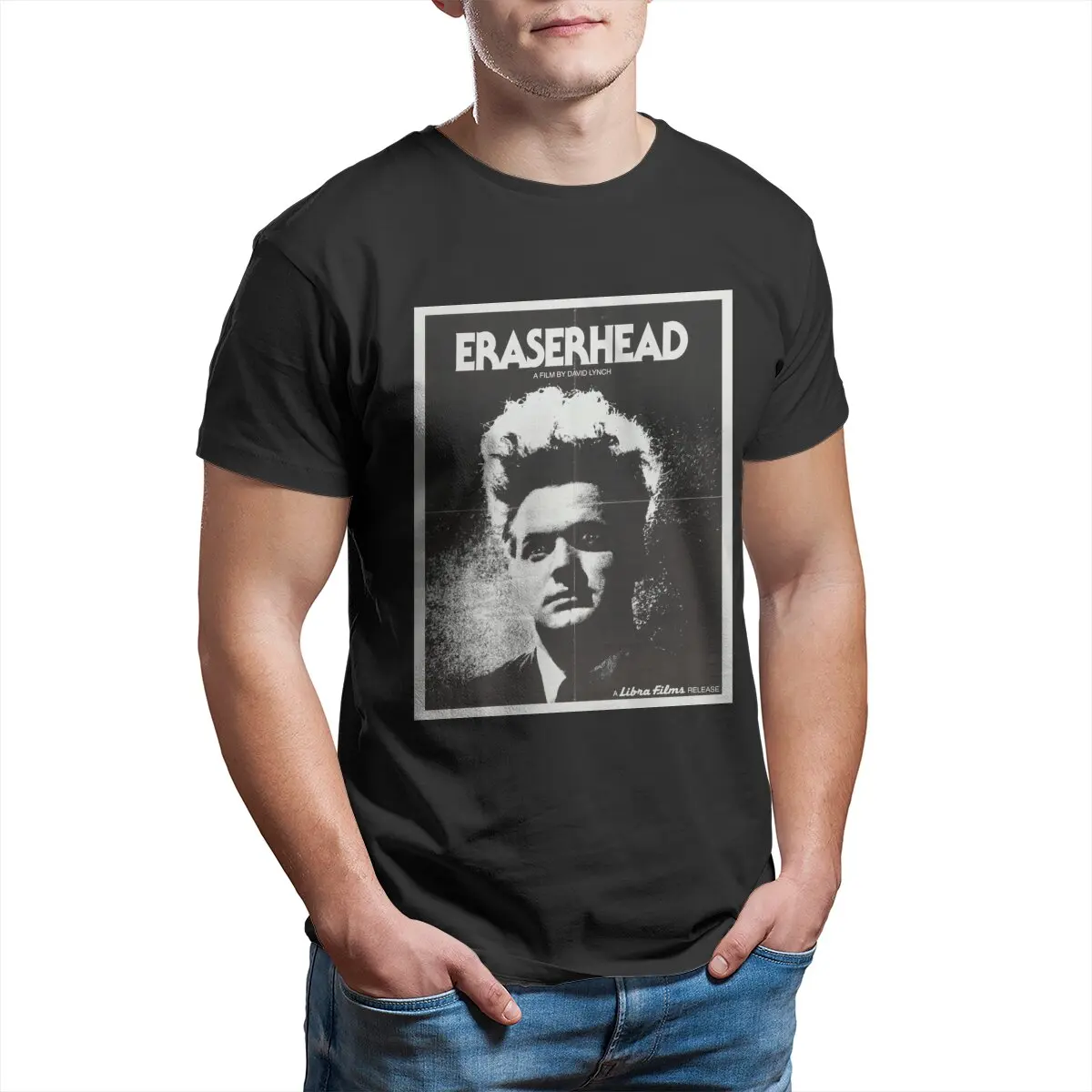 Eraserhead Horror Movie Art David Lynch Eraser head vintage T Shirts  100% Cotton Plus size Clothes Crazy Plus Size T-Shirt