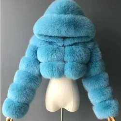 Manteau à capuche en fausse fourrure pour femme, pardessus chaud, élégant, en peluche, à la mode d'hiver, grande taille 8XL, 2021