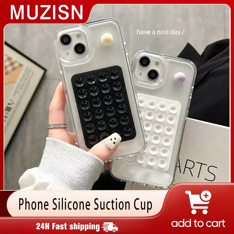 

Силиконовый держатель для телефона на присоске, многофункциональная настенная подставка на присоске, квадратная противоскользящая односторонняя крышка, задняя наклейка