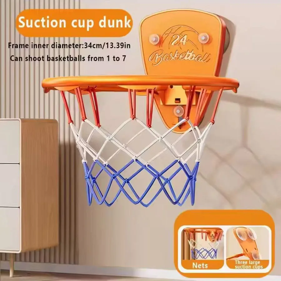 Boys Basketball Hoops Children's Basketball Hoops Household Mute Ball Wall Mounted Foldable Basketball Hoop Training Equipment