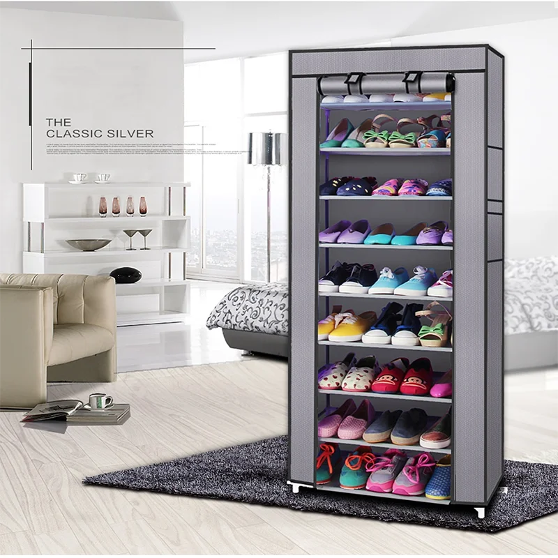 Multi-layer Simple Shoe Cabinet DIY Assembled Space-saving Shoe Organizer Shelf Home Dorm Storage Closet Dustproof Shoes Rack