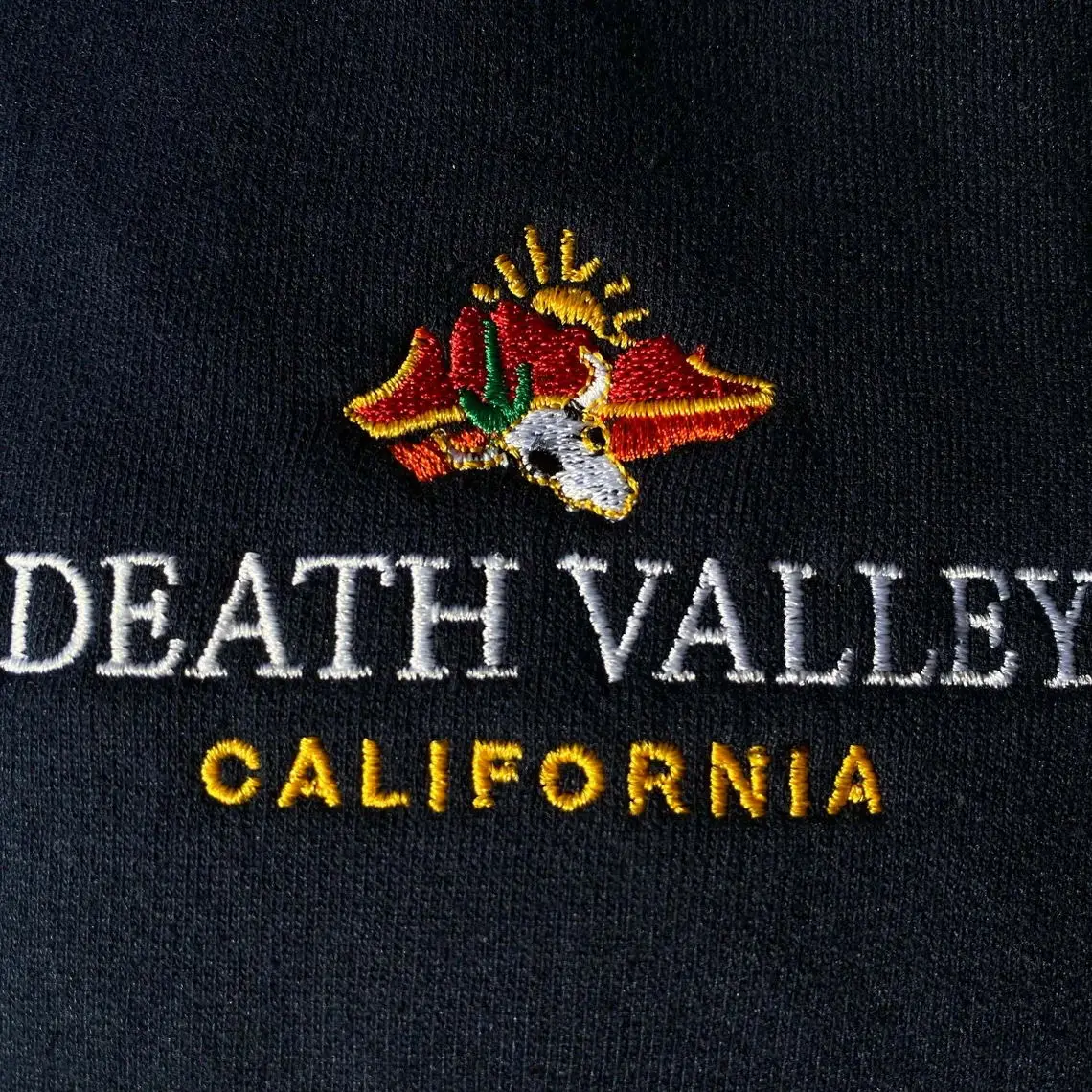 Death Valley California Vintage Style Unisex Embroidered  Sweatshirts Loose Crewneck Cotton Autumn Tops Thick Warm Sweatshirts