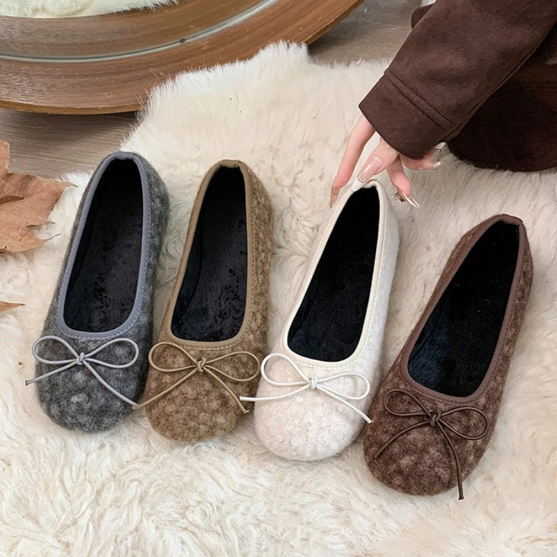 

Дизайнерские весенне-осенние женские балетки, лаконичные туфли без шнуровки с круглым носком, женские элегантные модельные лоферы на мягкой подошве