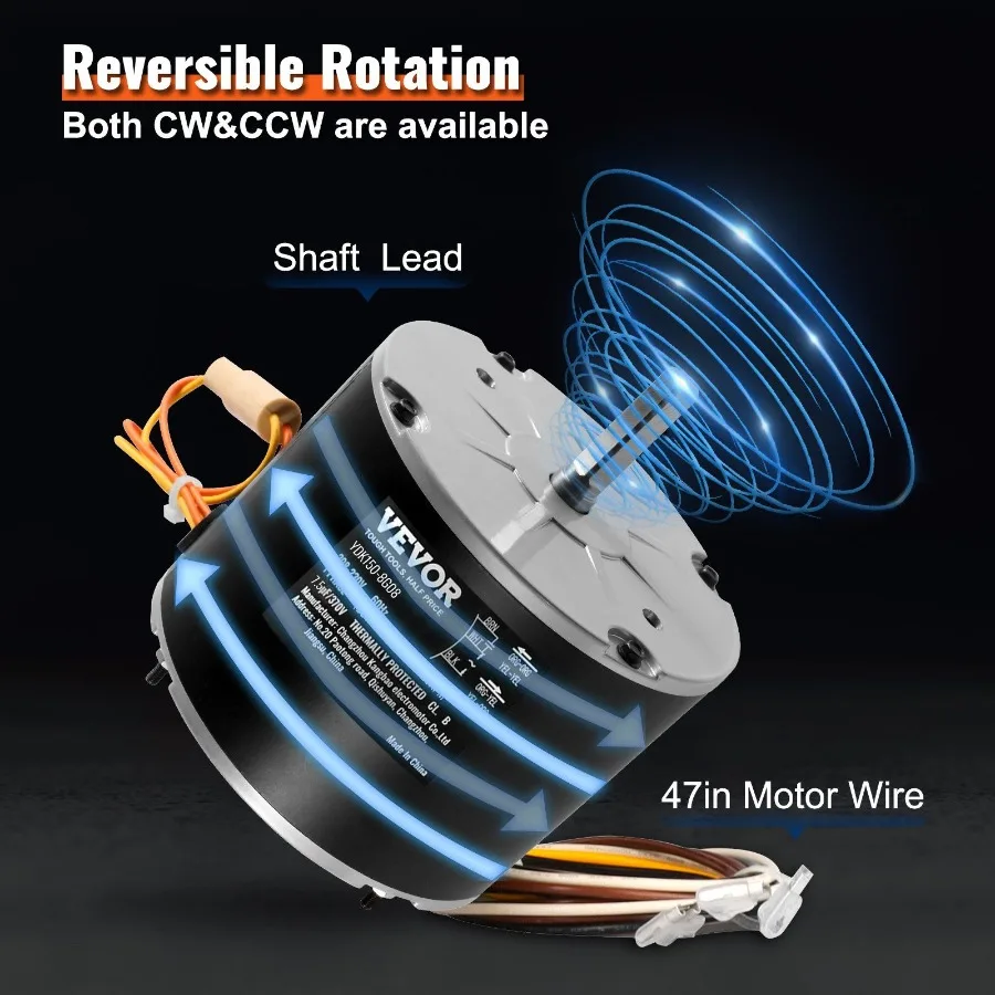 コンデンサーファンモーター 5KCP39GFS166S 3S003 1 5 HP 208230V 825RPM OEM 標準アップグレード交換用コンデンサーモーター可逆回転