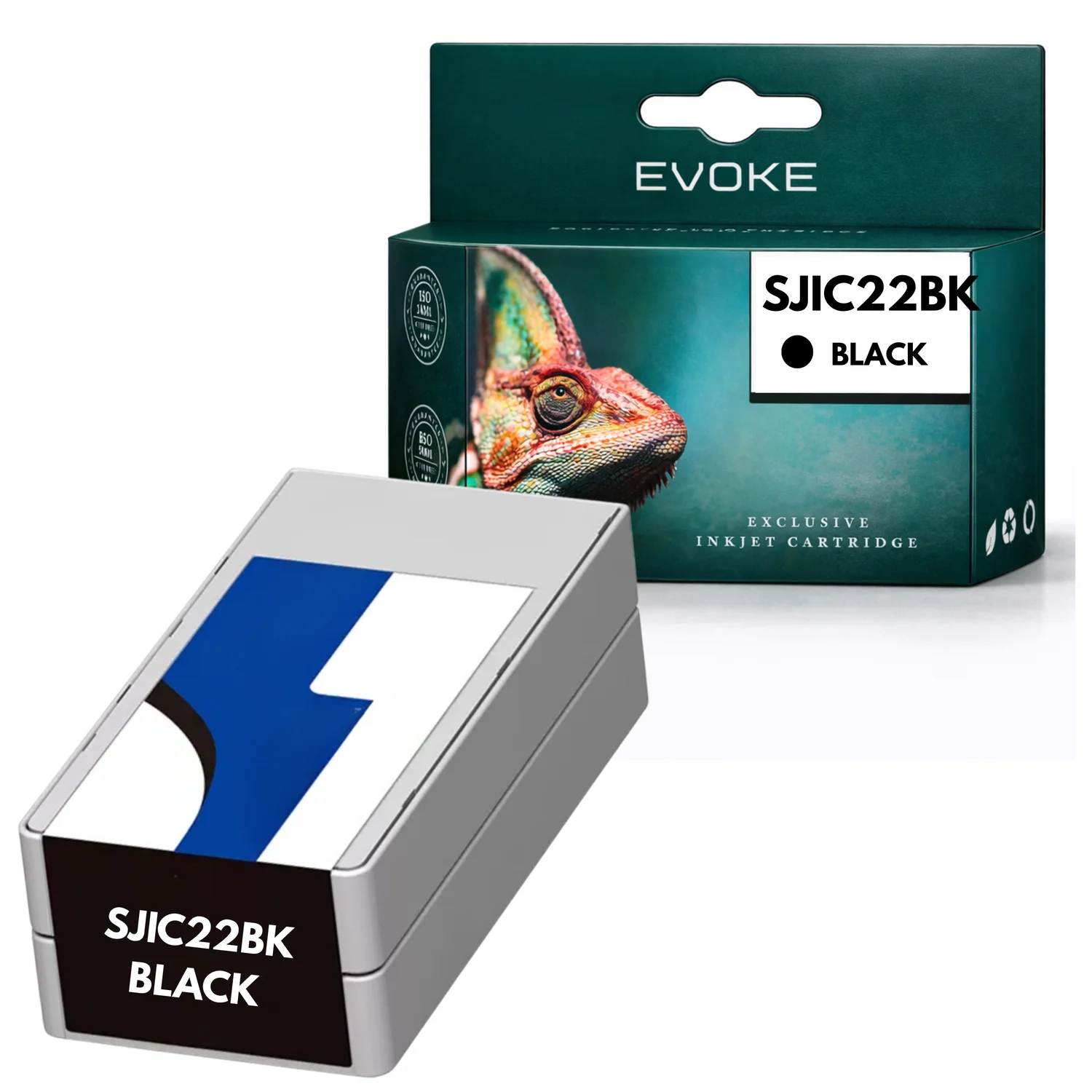 Evoke Compatibele Inkt voor Epson Sjic22 C33S020601 Zwart Colorworks Tm-C3500