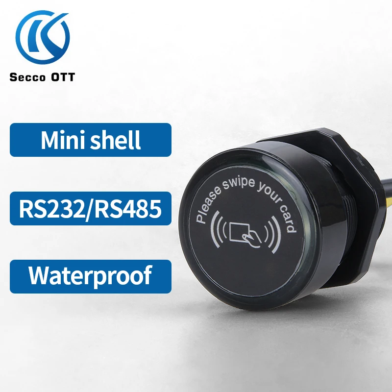 New Arrival Mini Reader 24V IC NFC Format RS232 RS485 Access Card Reader 13.56mhz Waterproof Suitable for Access Control System