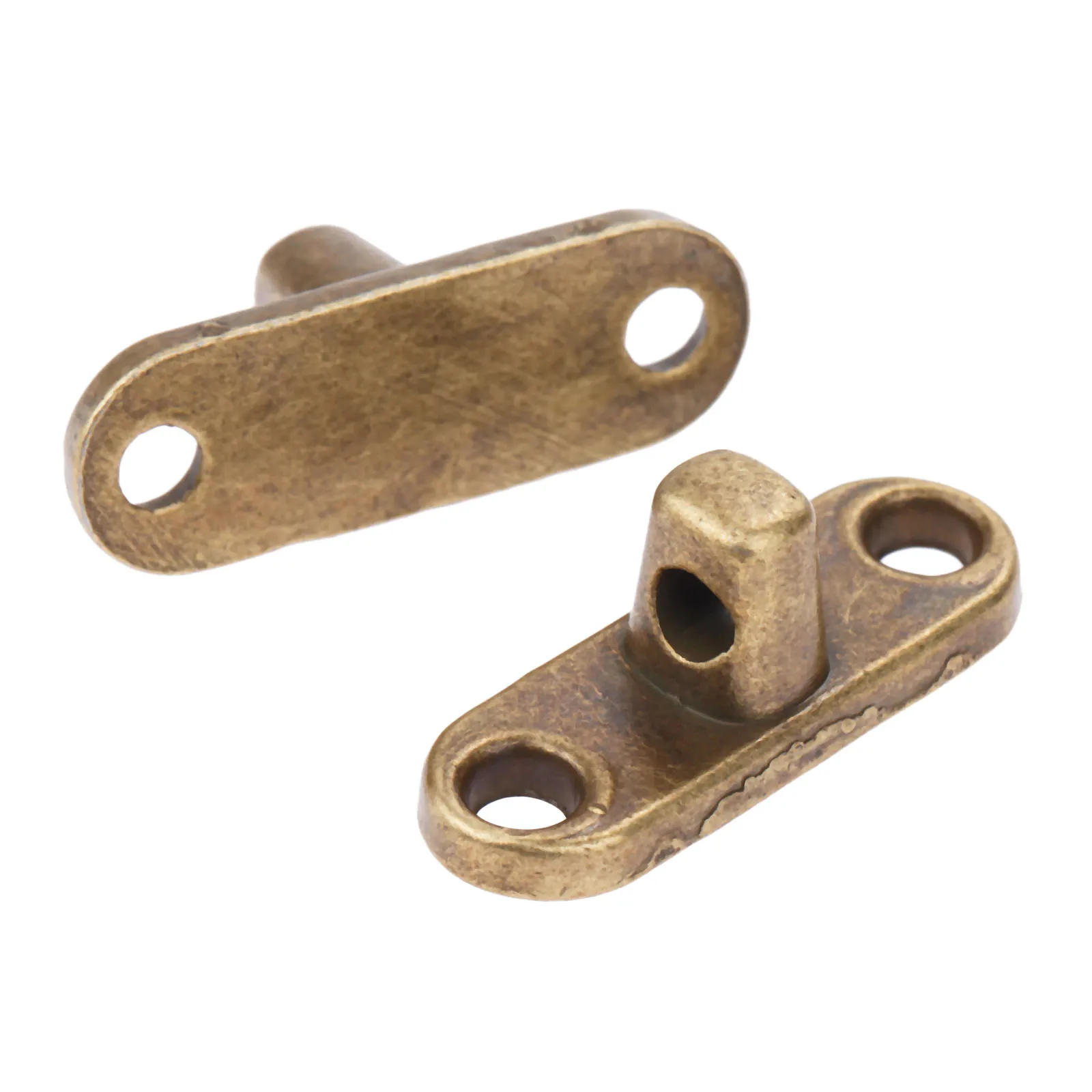 2Pcs 29x33mm Antique Bronze Horn Buckle Lock Decorative Latch Hasps Hook Wood Wine Jewelry Box Padlock