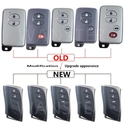 Upgrade Car Key Fob Case Shell Housing for Toyota Land Cruiser Prado Avensis IQ Corolla Prius Highlander Yaris Alpha Aqua Auris