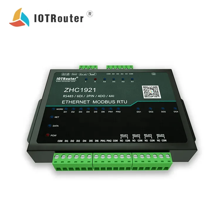 Industrial Automation Modbus Relay IO Module RS485 to Ethernet Gateway