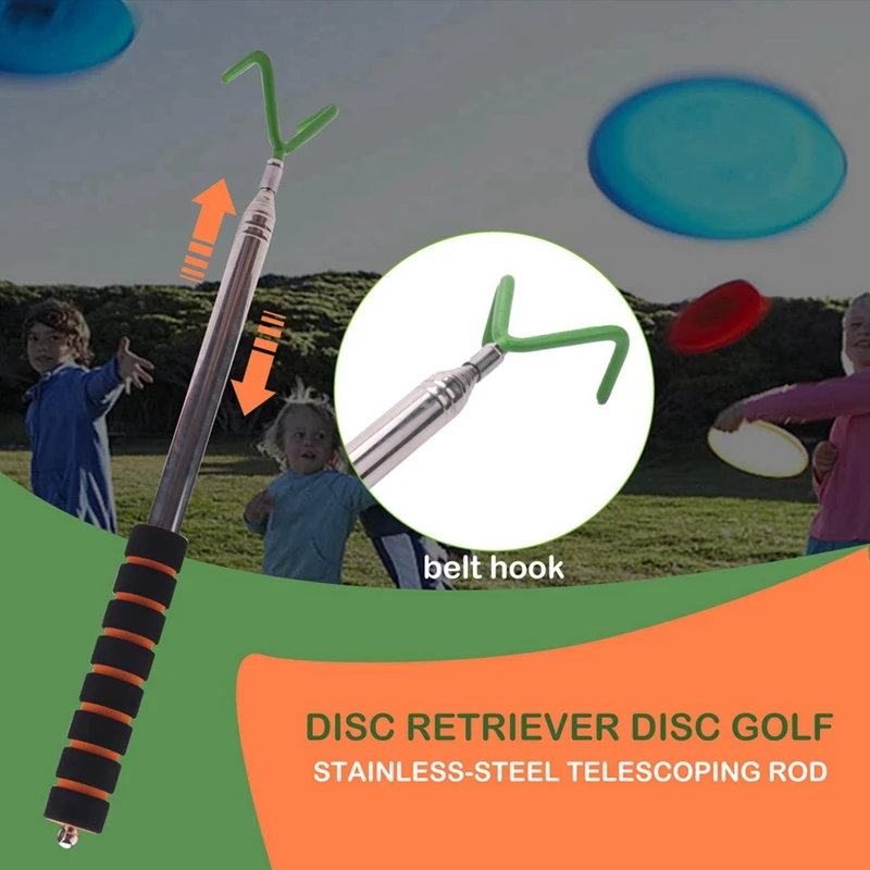 6x Disc Golf Retriever Teleskop Disc Golf Grabber langlebige Edelstahl Disc Golf Retrieving Gerät Abruf Discs