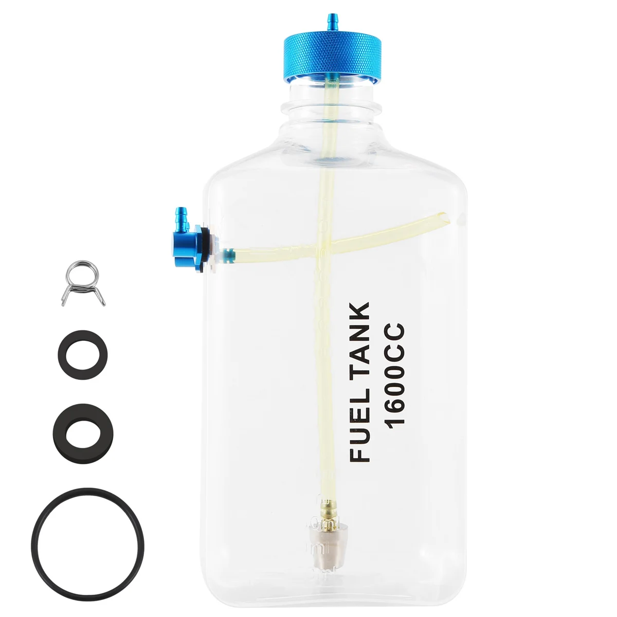 Fuel Tank Petrol Transparent Plastic Bottle 1600CC CNC for RC Gas and Nitro Airplane