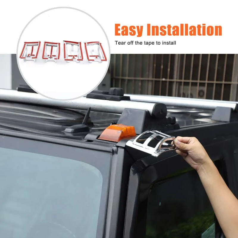 

ABS Chrome For Hummer H2 2003-2010 Car Top Corner Marker Light Guards Cage Chrome Billet Covers Exterior Accessories Decoration