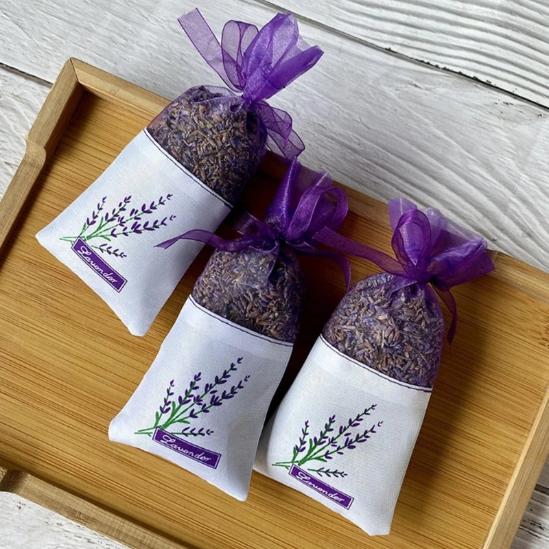 20PCS Lavender Bag Empty Sachets Bag Dried Lavender Flower Closet Freshener Scents Bags for Drawers Fragrances