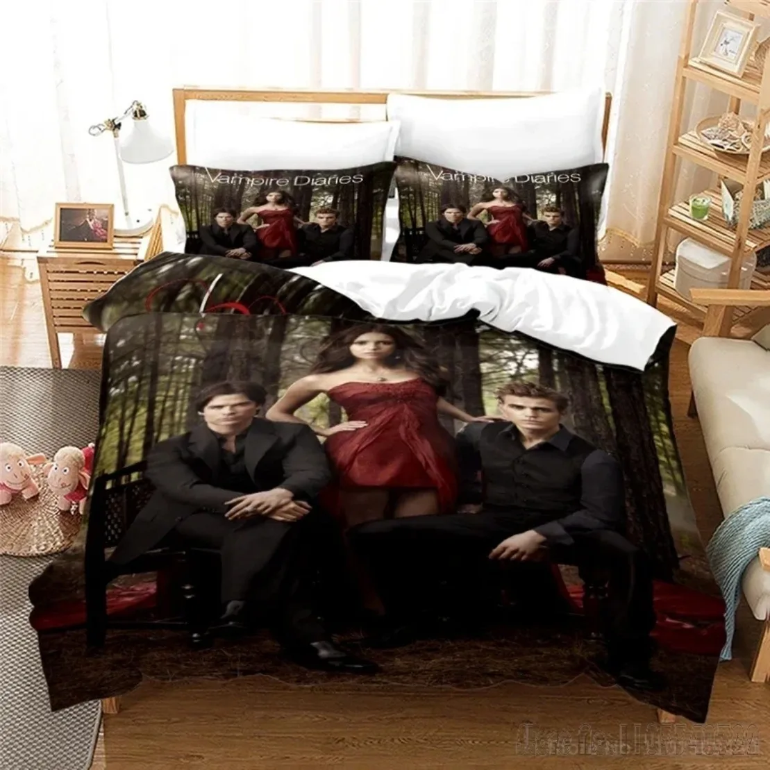 3D Printed TV The Vampire Diaries Bedding Set Paul Wesley Duvet Cover exquisite bed supplies set Multiple Sizes Bedroom Decor