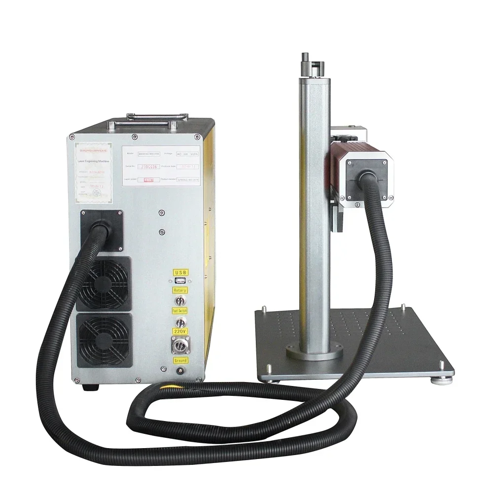 

100W Raycus Split type Fiber Laser Machine 60W JPT M7 MOPA Colorful Metal Laser Marking Machine With Red Light Fashion