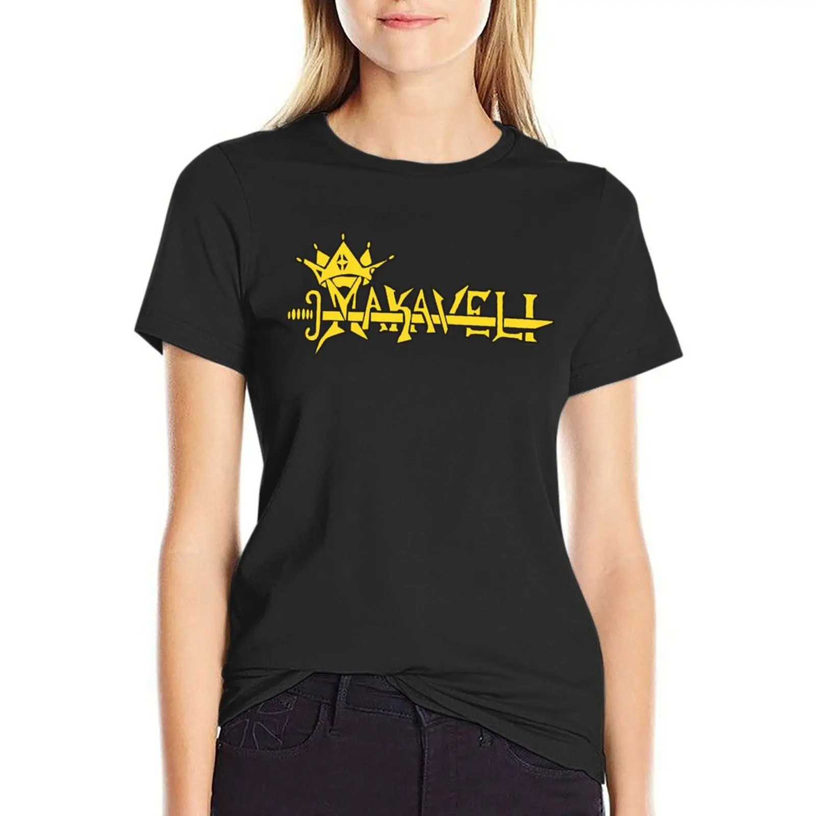 Makaveli classic t shirt T-Shirt sports fans plain vintage clothes kawaii clothes black t-shirts for Women