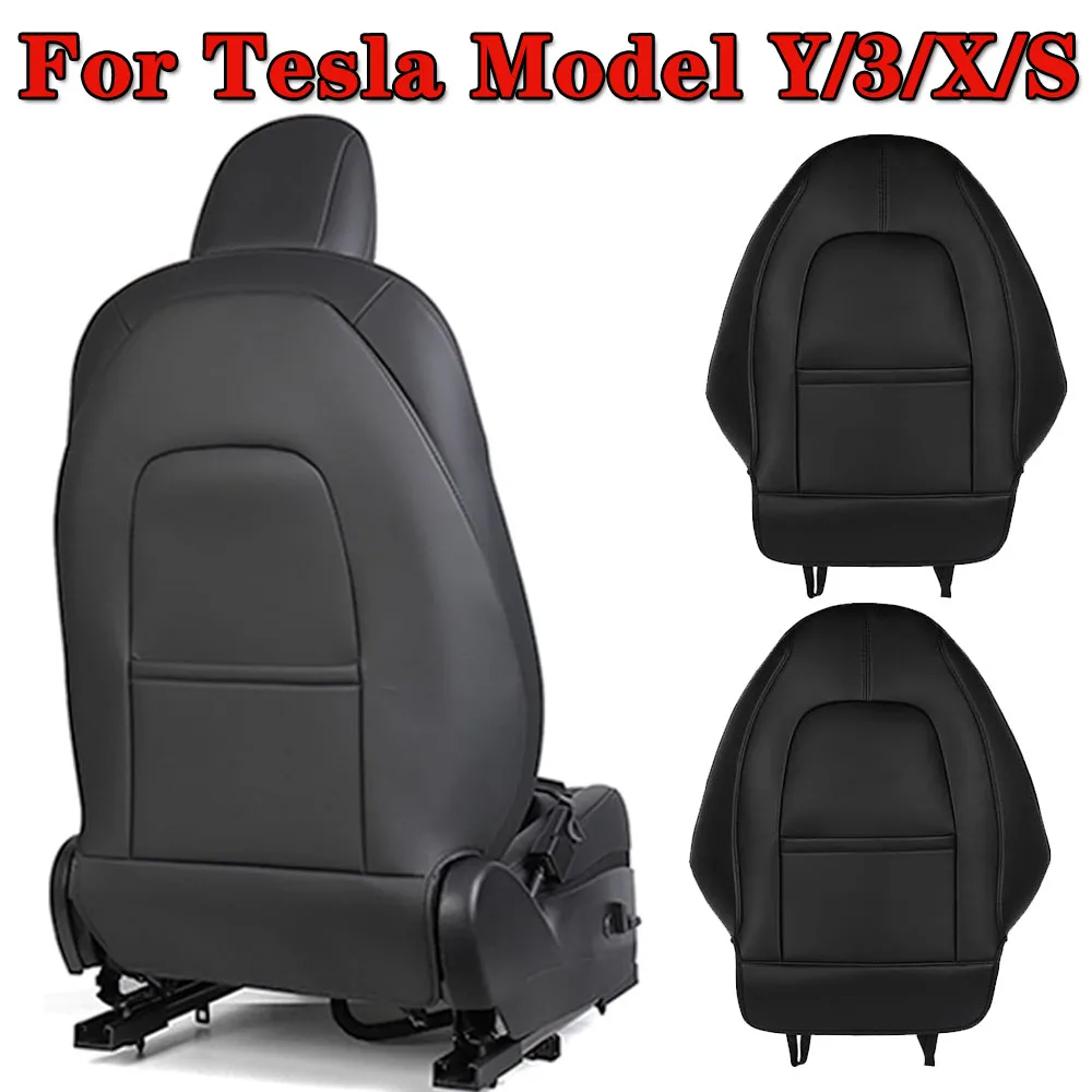 

Upgrade Leather Seat Protector For Tesla Model Y/3/X/S Back Seat Cover Kids Kick Mats Waterproof Pet Protect Covers 2PCS