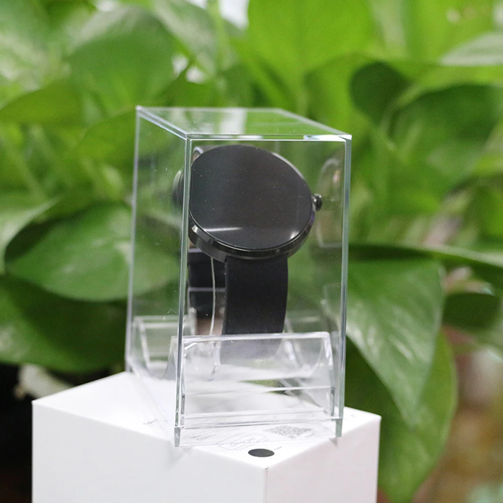 6pcs Watch Storage Boxes Transparent Square Anti Scratch Holders Portable Jewelry Display Case Gift Set Watches