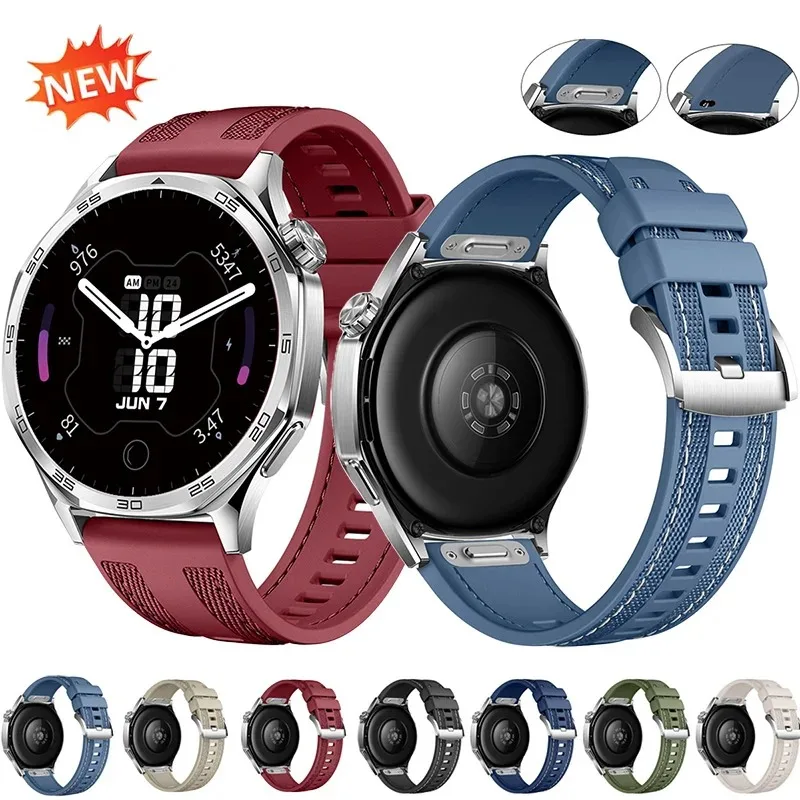 22 mm Universalarmband, geeignet für Huawei Watch GT6/GT6pro, weiches und langlebiges Silikon-Nylon-Ersatzarmband für GT5 GT4 46 mm