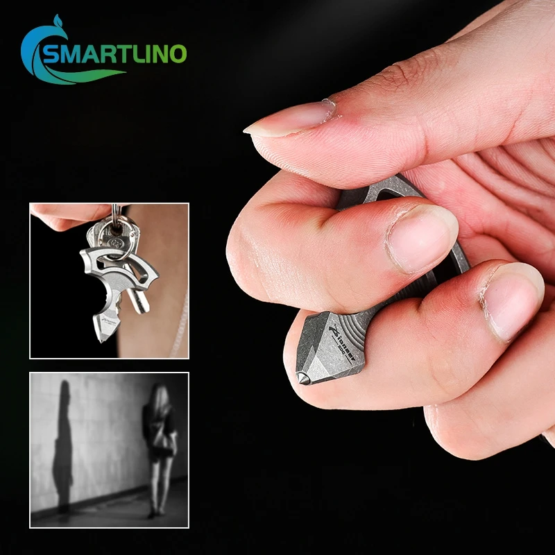 Imagem -02 - Titanium Alloy Emergency Window Breaker Self-defense Edc Tools Keychain Personal Security Protection Pendurado Acessório