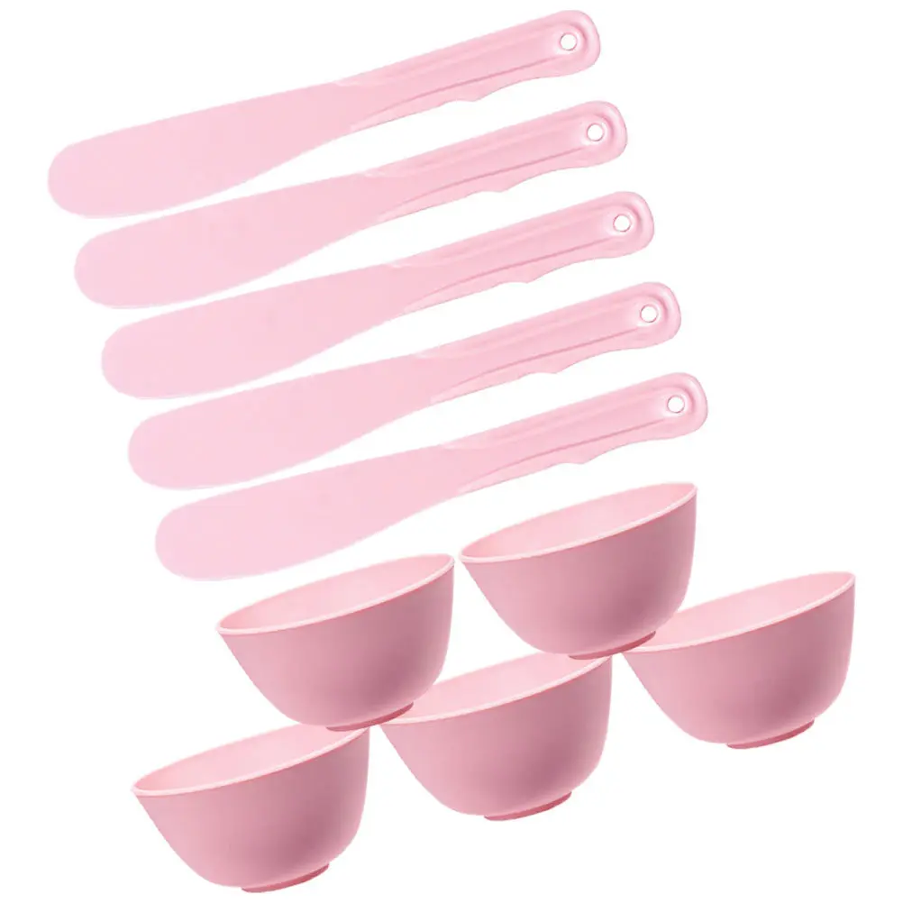 

Набор из 5 силиконовых чаш для смешивания масок с аппликатором для домашнего спа-ухода