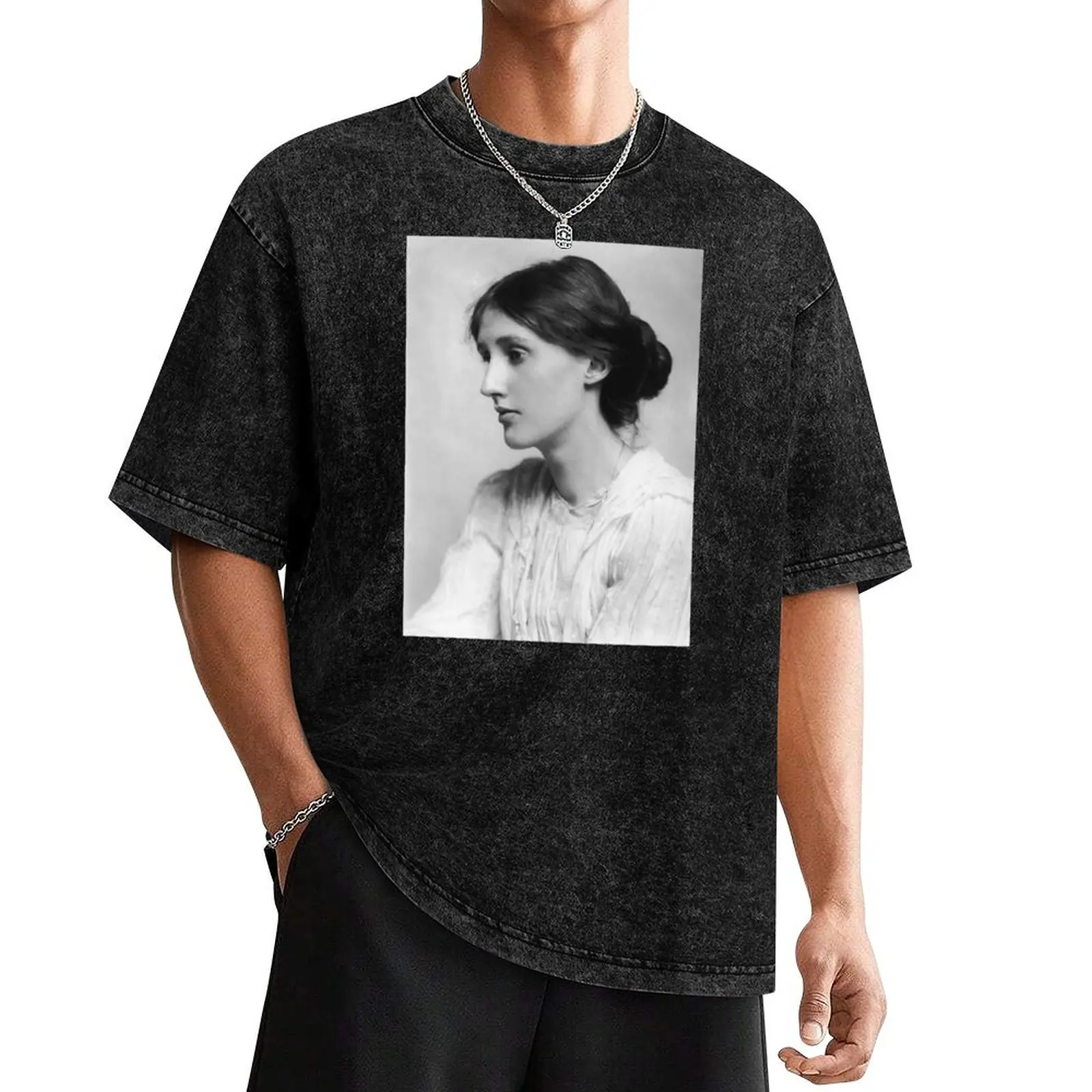 Virginia Woolf - black and white T-Shirt heavyweights shirts graphic tees blacks anime shirts men