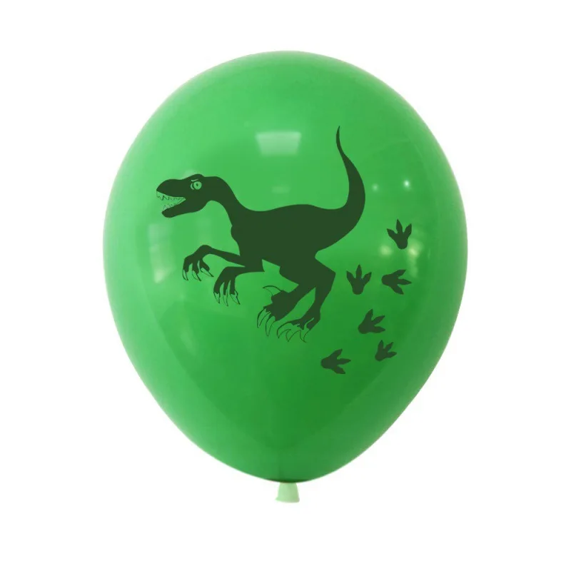 16pcs 12 Inch Green Dinosaur Latex Balloon Jungle Theme Party Birthday Party Decorations Children\'s Inflatable Toys